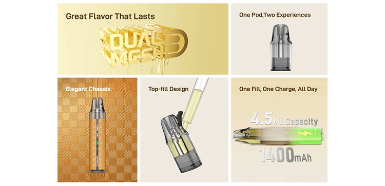 Vaporesso VIBE SE 2 Pod e-cigarette 1400mAh hlavné vlastnosti